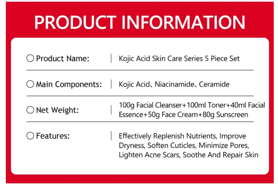 "GuanJing - Kojic Acid Skin Care Set"